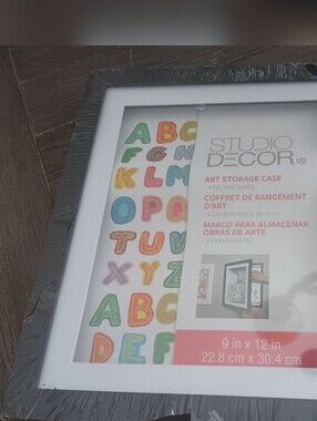Studio Decor White Frame with Multicolor Alphabet Insert